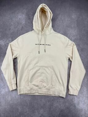 FC St. Pauli Men’s L Cream Skull Crossbones Graphic Hoodie